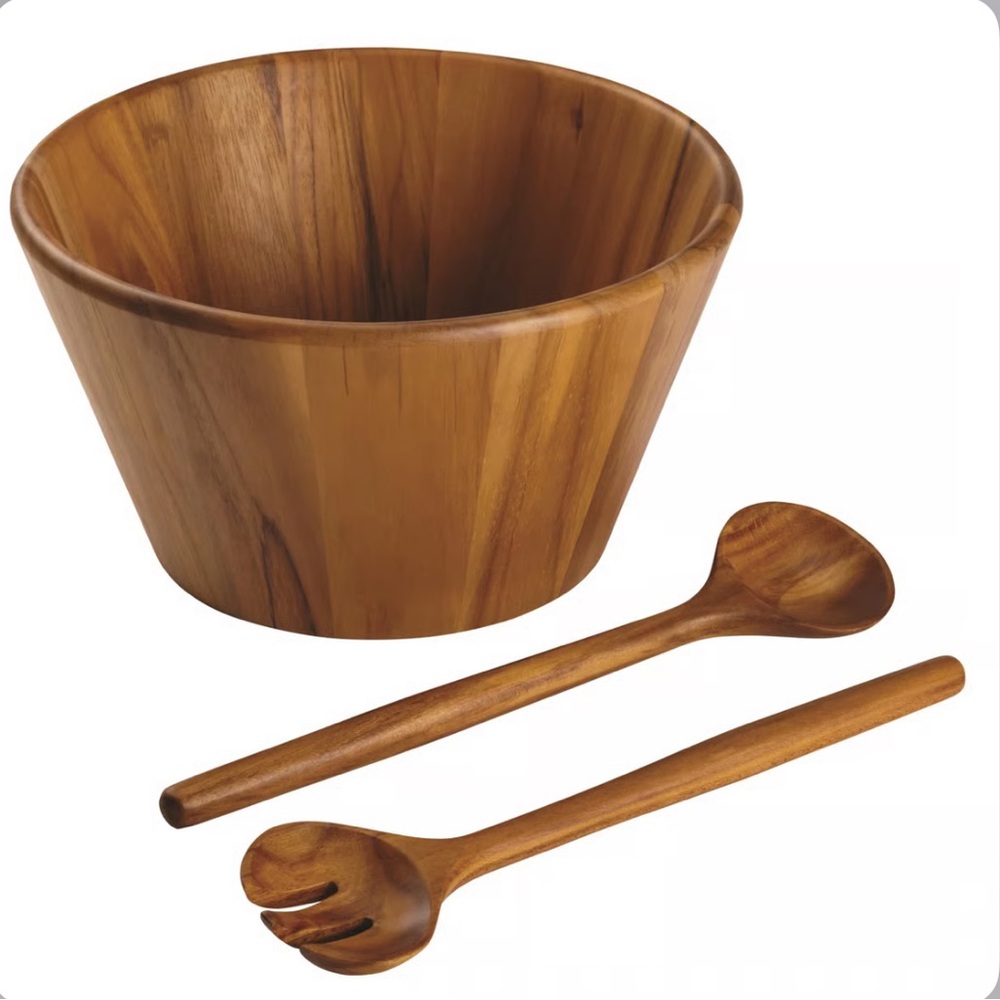 Analon Wooden Salad Bowl Set
